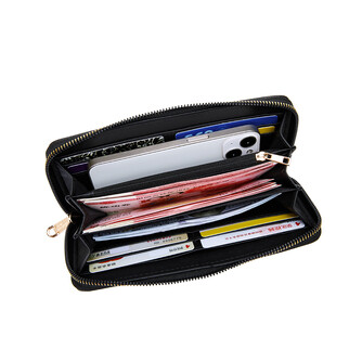 VIVI LONG WALLET - FLORAL BP, BLACK